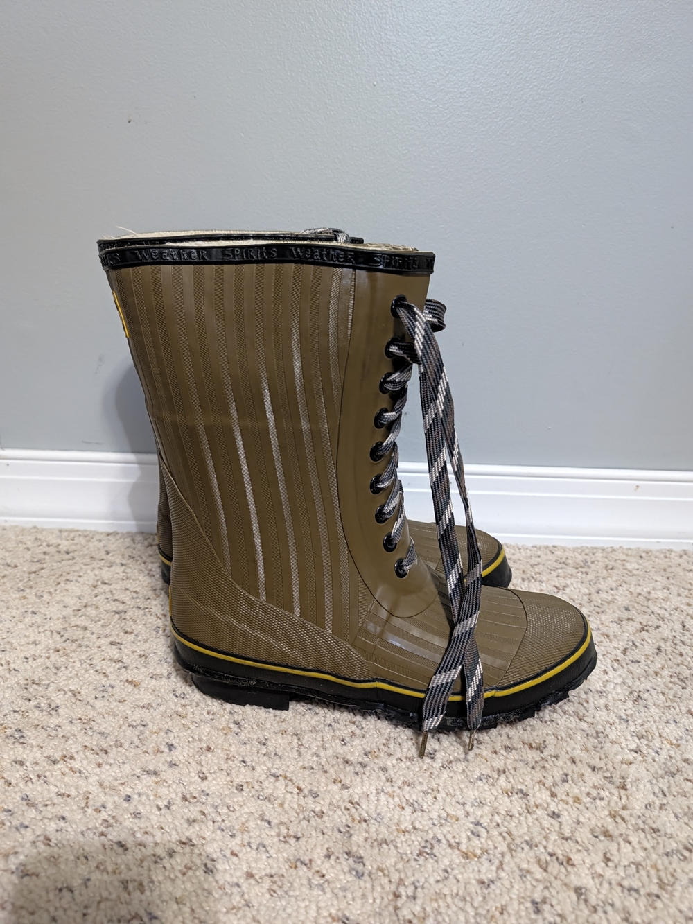 Weather Spirits Mens Insulated Waterproof Steel Shank Fishing Hunting Boots Sz 7
